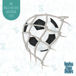 Soccer Ball In Net Cookie Cutter with Matching PNG Images for Edible Ink Printers Including Eddie