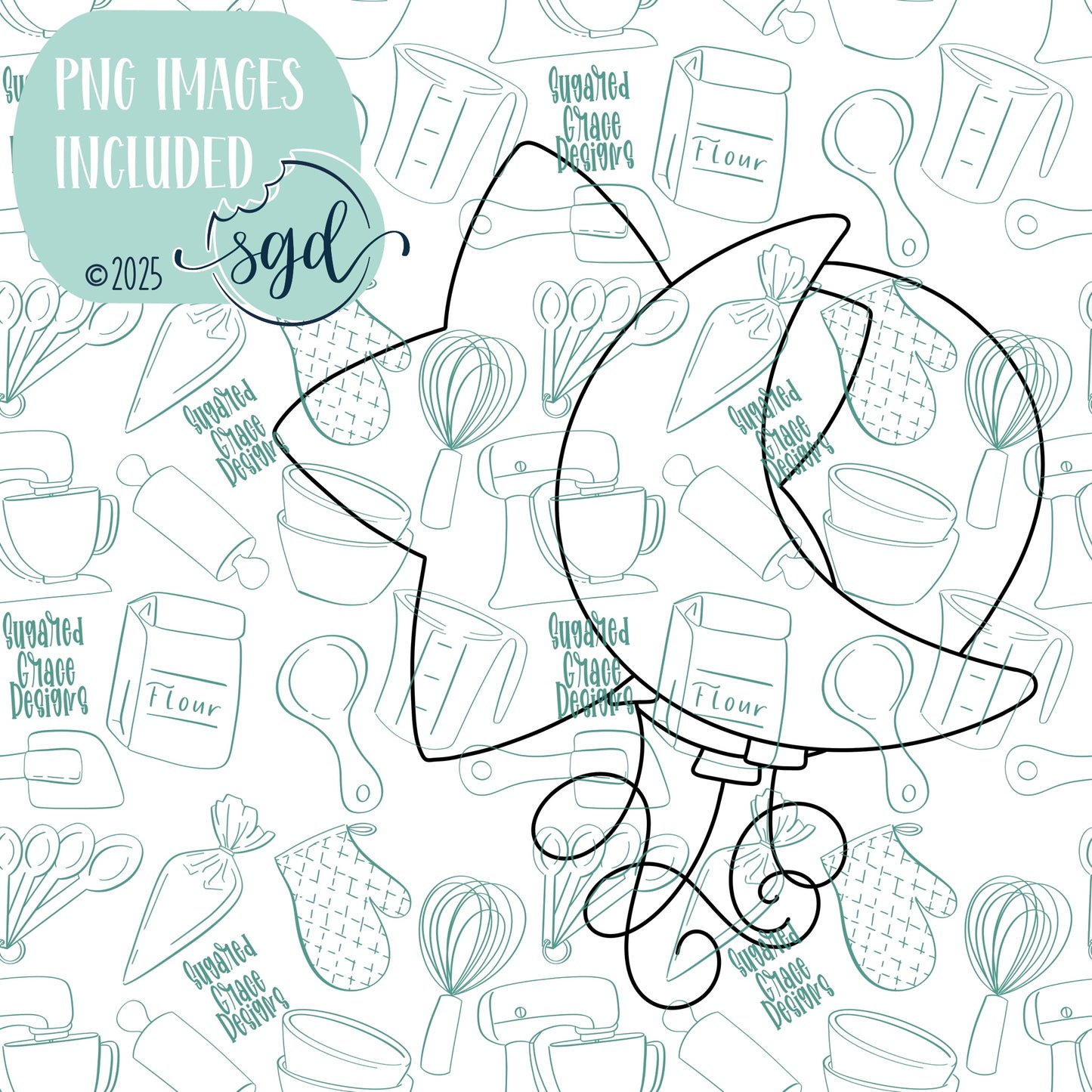 Birthday Space Balloons Cookie Cutter STL File  with PNG Images to Match - For 3D Printing and Edible Ink Printers