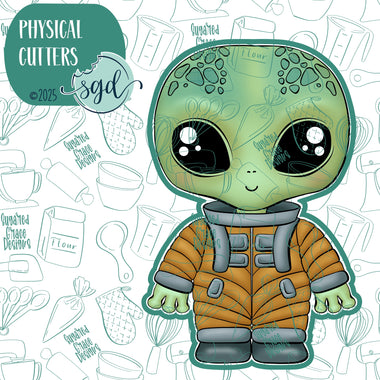 Space Alien Cutter with PNG Images to Match - Hand Drawn Graphics for Edible Ink Printers