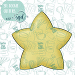 Space Star Cookie Cutter STL File  with PNG Images to Match - For 3D Printing and Edible Ink Printers