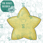 Space Star Cookie Cutter with PNG Images to Match - Hand Drawn Graphics for Edible Ink Printers (Copy)