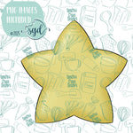 Space Star Cookie Cutter STL File  with PNG Images to Match - For 3D Printing and Edible Ink Printers