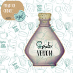 Spider Venom Potion Bottle Practice Cookie with PNG Images to Match - 3D Printed Demonstrations for Decorating Classes