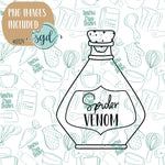 Spider Venom Potion Bottle Practice Cookie with PNG Images to Match - 3D Printed Demonstrations for Decorating Classes