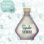 Spider Venom Potion Bottle Cookie Cutter STL Files with PNG Images to Match -  for 3D Printing and Edible Ink Printers