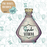 Spider Venom Potion Bottle Practice Cookie with PNG Images to Match - 3D Printed Demonstrations for Decorating Classes