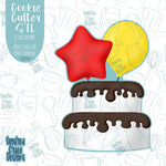 Star Balloon Cake Cookie Cutter STL Files for 3D Printing with Matching Printable PNG Images for Edible Ink Printers Including Eddie