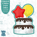 Star Balloon Cake Cookie Cutter with Matching Printable PNG Images for Edible Ink Printers Including Eddie