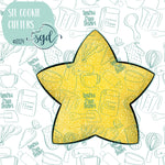 Star Cookie Cutter STL Files with PNG Images to Match - For 3D Printing and Edible Ink Printers