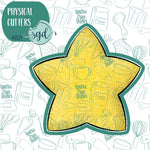 Star Cookie Cutter with PNG Images to Match - Hand Drawn Graphics for Edible Ink Printers