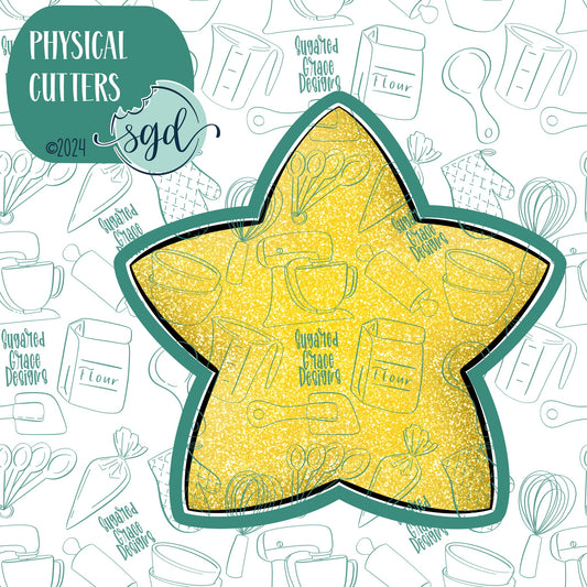 Star Cookie Cutter with PNG Images to Match - Hand Drawn Graphics for Edible Ink Printers
