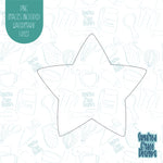 Star cookie cutter with png images for edible ink printers including Eddie