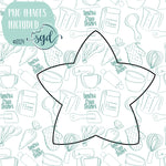 Star Cookie Cutter STL Files with PNG Images to Match - For 3D Printing and Edible Ink Printers