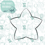 Star Cookie Cutter STL Files with PNG Images to Match - For 3D Printing and Edible Ink Printers