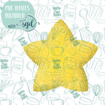 Star Cookie Cutter STL Files with PNG Images to Match - For 3D Printing and Edible Ink Printers