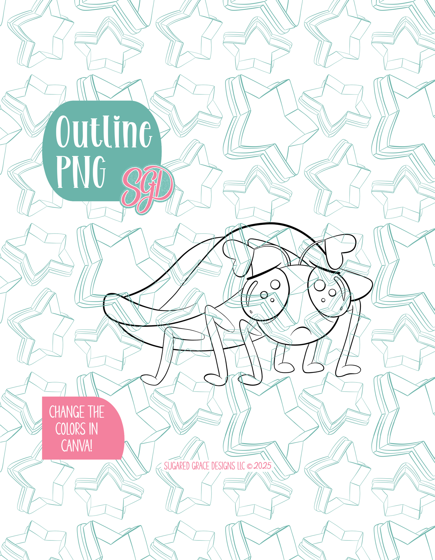 Valentines Day Stink Bug Cookie Cutter with matching PNG