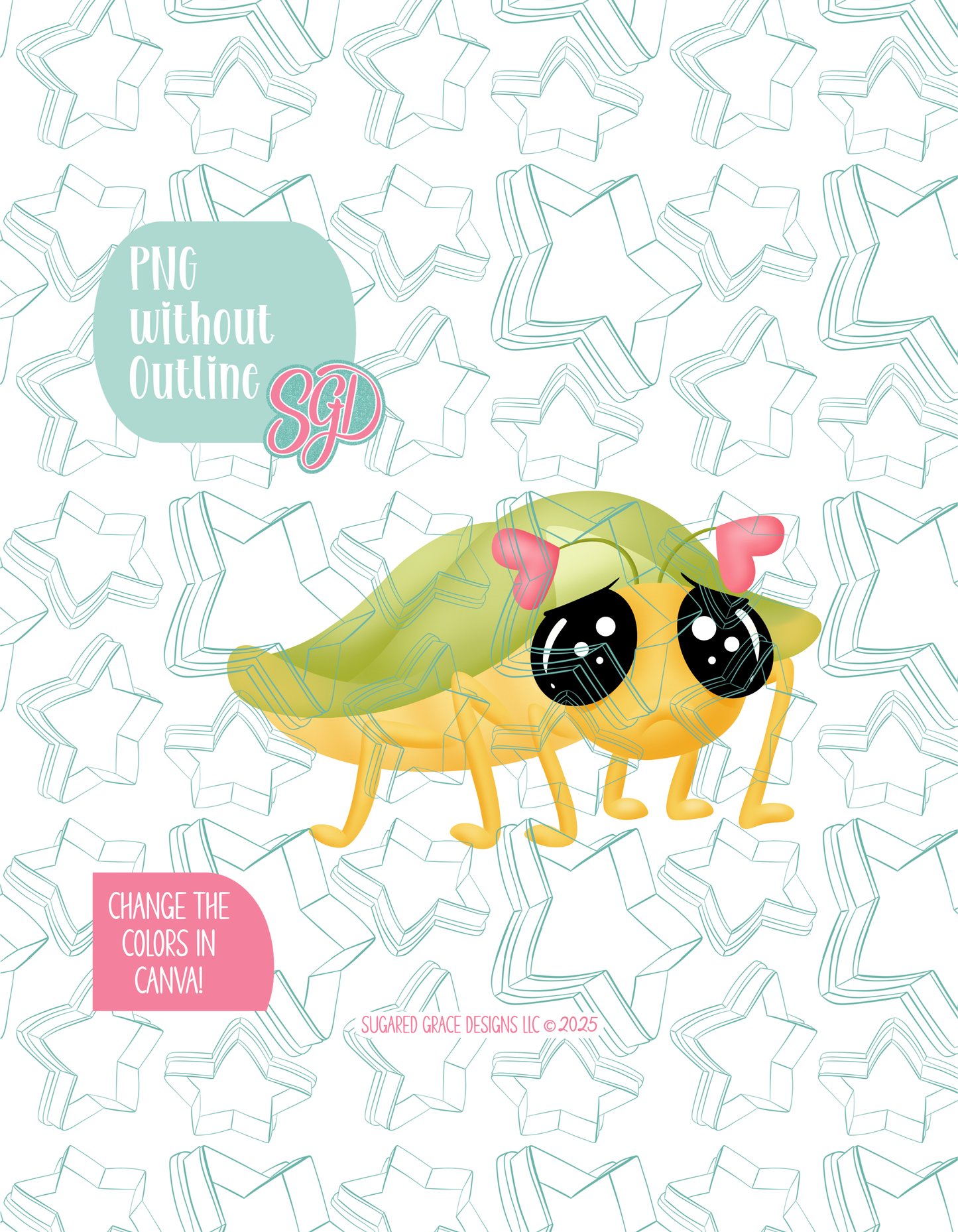 Valentines Day Stink Bug Plaque Cookie Cutter STL and PNG set