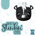 Stinkin Cute Skunk Cookie Cutter with Matching PNG Images for Edible Ink Printers Including Eddie