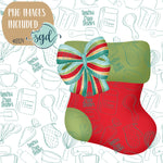 Christmas Stocking with Bow Practice Cookie with PNG Images to Match - 3D Printed Demonstration for Decorating Classes (Copy) (Copy) (Copy)