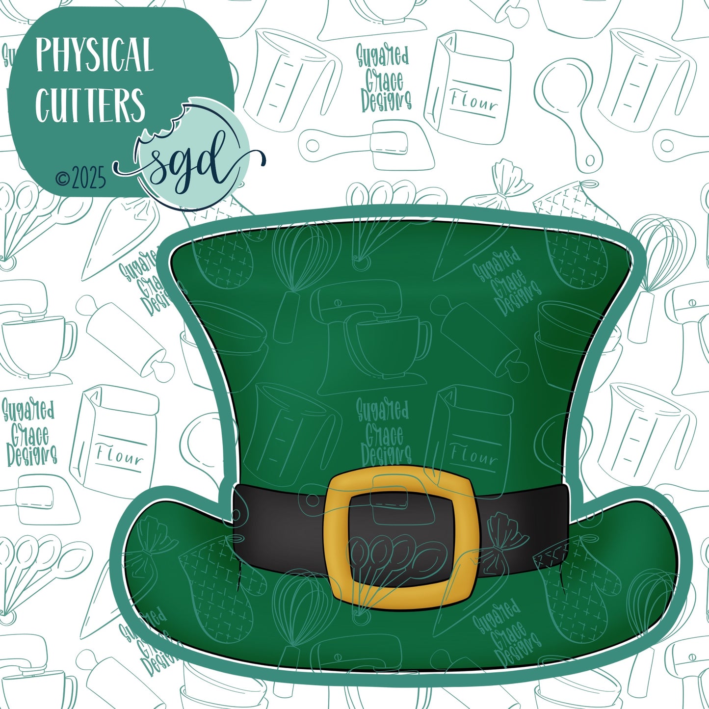 Leprechaun Hat Cookie Cutter for St Patrick's Day with PNG Images to Match - Hand Drawn Graphics for Edible Ink Printers (Copy)