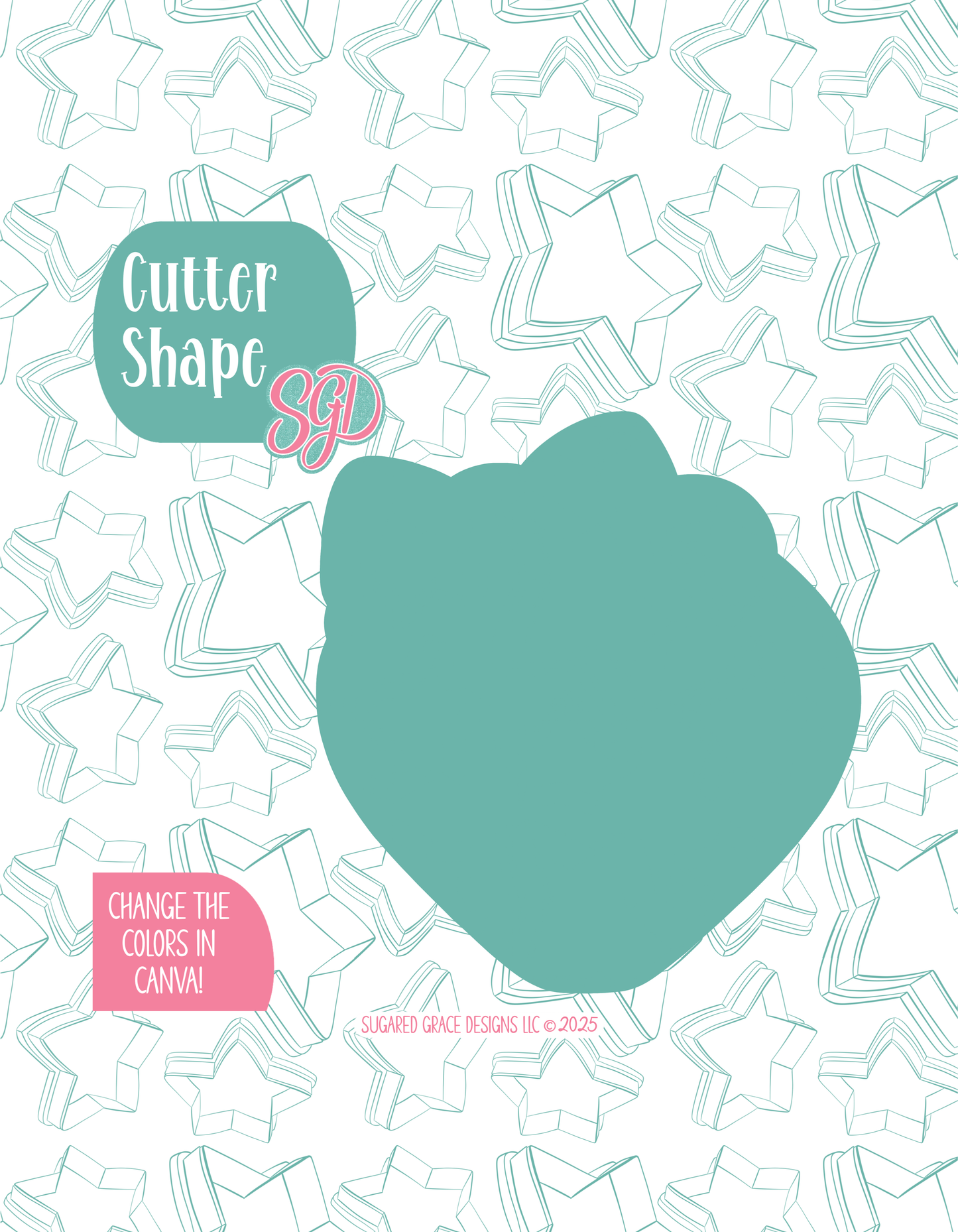 Strawberry with Bow Cookie Cutter with matching PNG