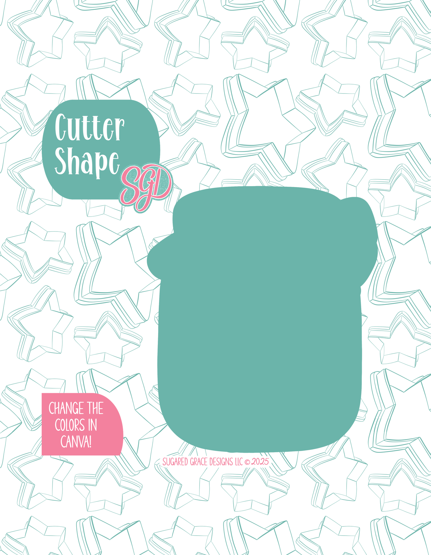 Strawberry Jam Jar Cookie Cutter with matching PNG