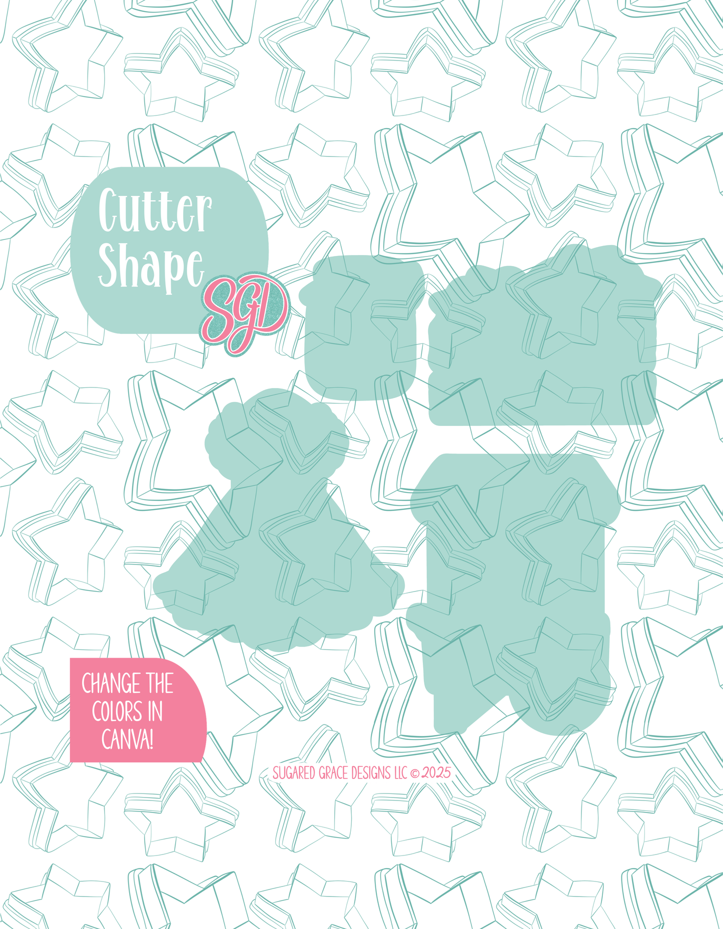 Editable Strawberry Market Cookie Cutter STL and PNG Set with 4 Designs (Digital Download)