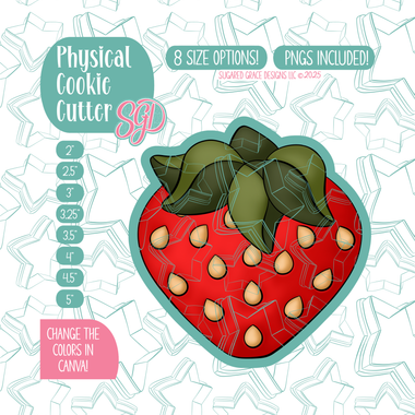 Strawberry Cookie Cutter with matching PNG