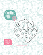 Strawberry Cookie Cutter with matching PNG