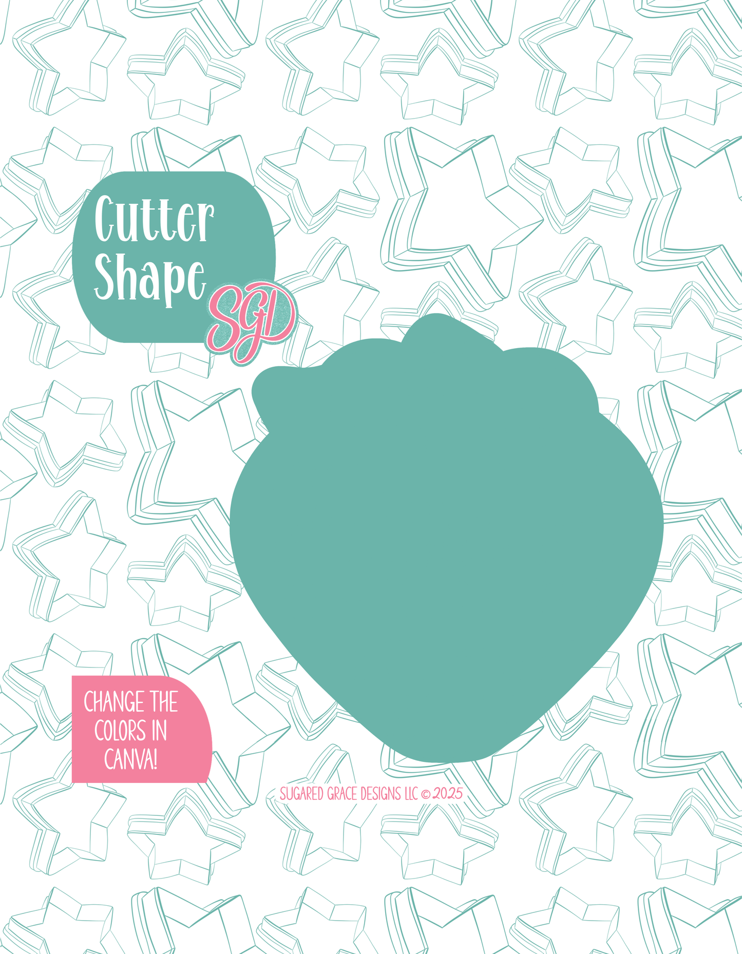 Strawberry Cookie Cutter with matching PNG