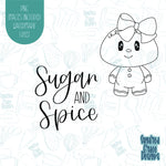 Sugar and Spice Gingerbread Girl Cookie Cutter with png images for edible ink printers including Eddie