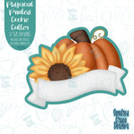 Thanksgiving Sunflower cookie cutter plaque with png images for edible ink printers including Eddie