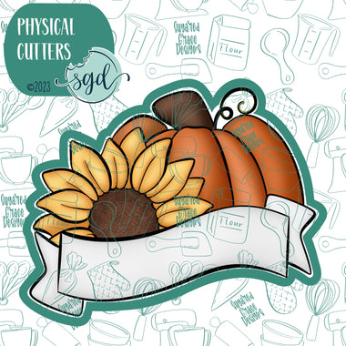 Thanksgiving Sunflower cookie cutter plaque with png images for edible ink printers including Eddie