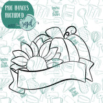 Thanksgiving Sunflower cookie cutter plaque with png images for edible ink printers including Eddie