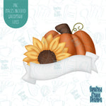 Thanksgiving Sunflower cookie cutter plaque with png images for edible ink printers including Eddie