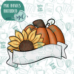 Thanksgiving Sunflower cookie cutter plaque with png images for edible ink printers including Eddie