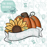 Thanksgiving Sunflower Cookie Cutter Plaque STL Files with PNG Images to Match - For 3D Printing and Edible Ink Printers