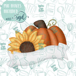 Thanksgiving Sunflower Cookie Cutter Plaque STL Files with PNG Images to Match - For 3D Printing and Edible Ink Printers