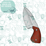 Survival Knife Cutter STL File with PNG Images to Match - For 3D Printing and Edible Ink Printers