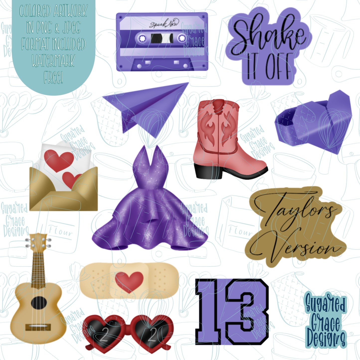 Merry Christmas Advent Cookie Cutter STL File set of 12 with png images for edible printers including Eddie