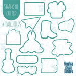 Merry Christmas Advent Cookie Cutter set of 12with png images for edible ink printers including Eddie