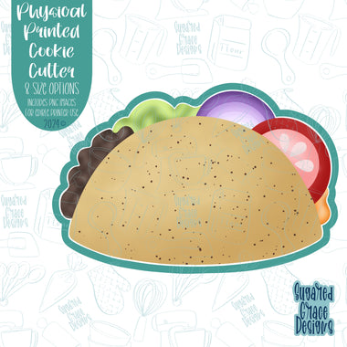 Taco Cookie Cutter with Matching PNG Images for Edible Ink Printers Including Eddie
