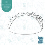 Taco Cookie Cutter with Matching PNG Images for Edible Ink Printers Including Eddie