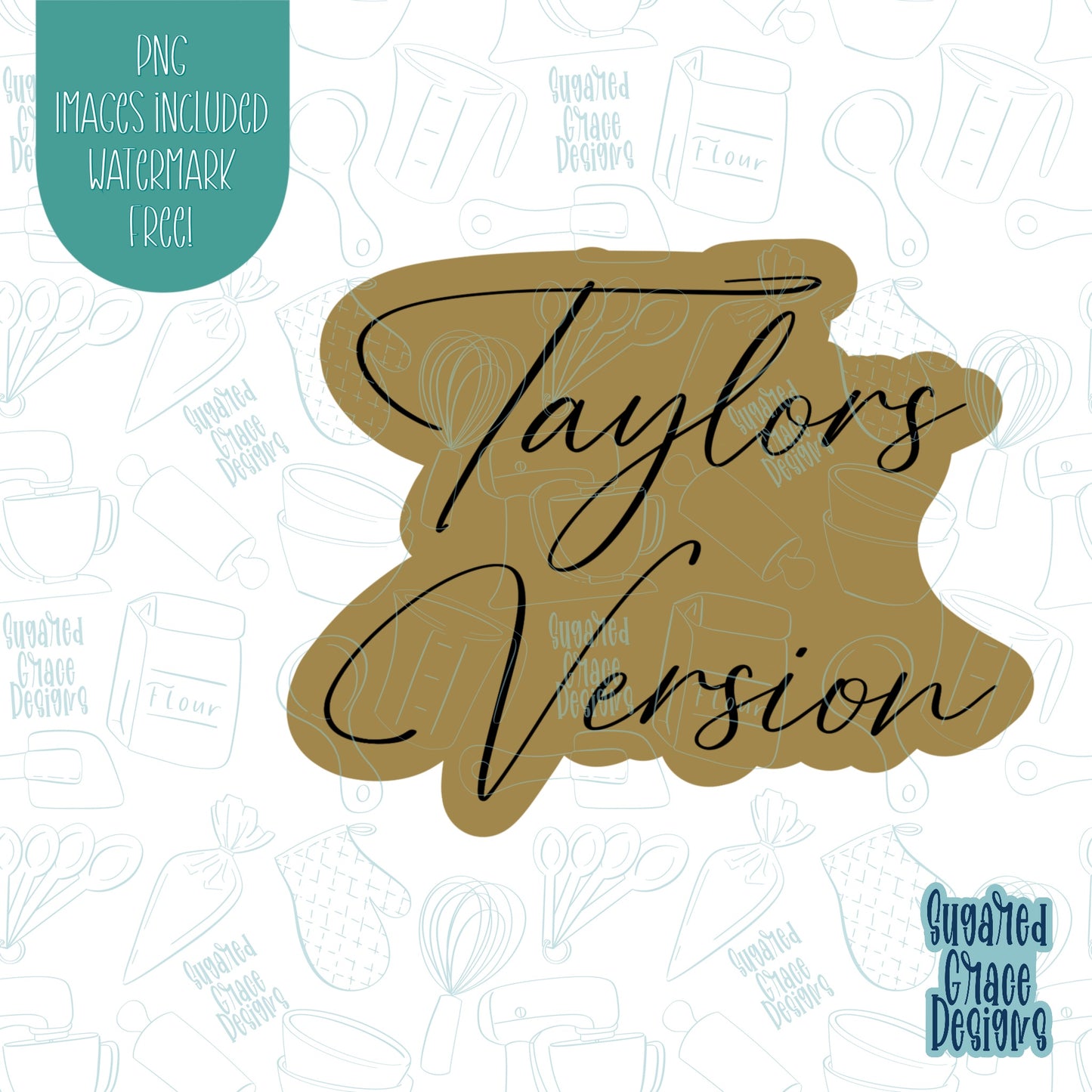 Taylors version cookie cutter with png images for edible ink printers including eddie