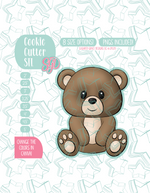 Teddy Bear Cookie Cutter STL File with PNG Images to Match - For 3D Printing and Edible Ink Printers