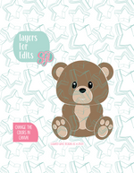 Teddy Bear Cookie Cutter STL File with PNG Images to Match - For 3D Printing and Edible Ink Printers