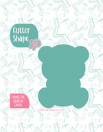 Teddy Bear Cookie Cutter with PNG Images to Match - Hand Drawn Graphics for Edible Ink Printers