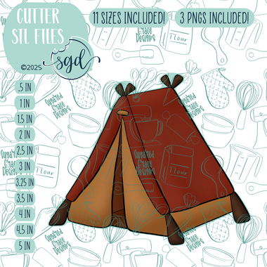 Tent Cutter STL File with PNG Images to Match - For 3D Printing and Edible Ink Printers
