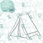 Tent Cutter STL File with PNG Images to Match - For 3D Printing and Edible Ink Printers
