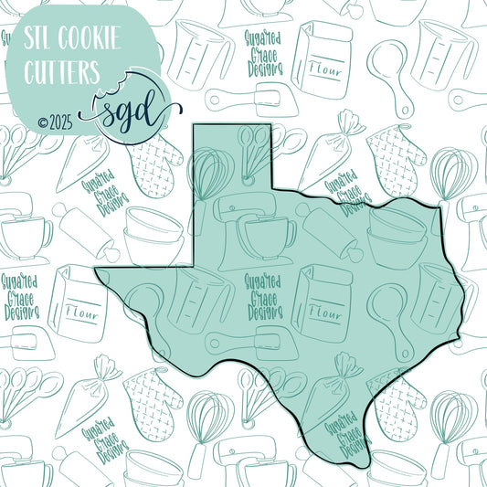 Texas State Cookie Cutter STL Files with PNG Images to Match - For 3D Printing and Edible Ink Printers